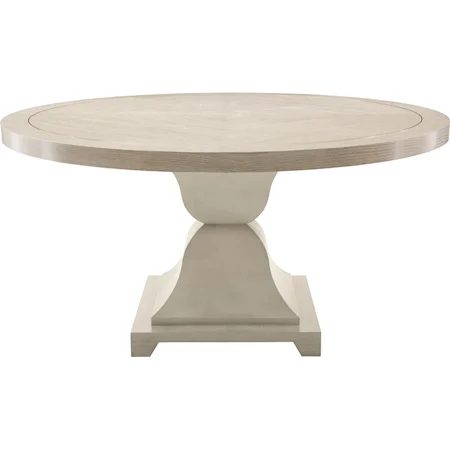 Round Dining Table with Cast Pedestal Base